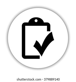 checklist  - black vector icon