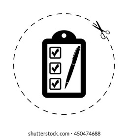 checklist  - black vector icon