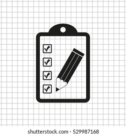 checklist  - black vector icon