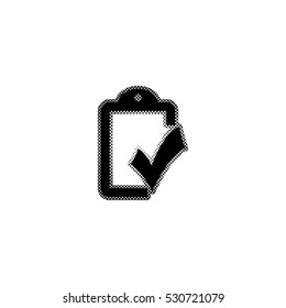checklist  - black vector icon