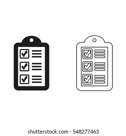 checklist -  black vector icon
