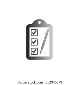checklist - black vector  icon