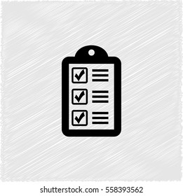 checklist  - black vector icon