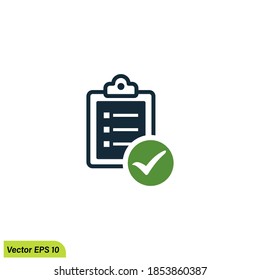 checklist board icon illustration simple design element vector logo template