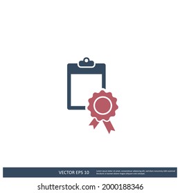 checklist board icon vector logo template