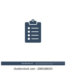 checklist board icon vector logo template