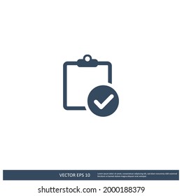 checklist board icon vector logo template