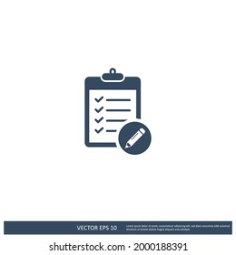 plantilla de logotipo del vector de icono de la lista de comprobación