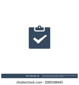 plantilla de logotipo del vector de icono de la lista de comprobación