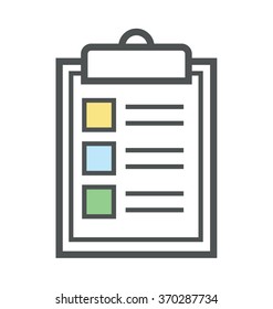 Checklist Bold Icon Illustration
