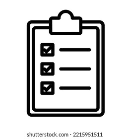Lista de comprobación Icono del vector de línea negrita que puede modificar o editar fácilmente

