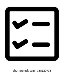 Checklist Bold Line Vector Icon