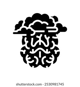 checklist brainstorm glyph icon vetor. checklist brainstorm sign. ilustração de símbolo isolado