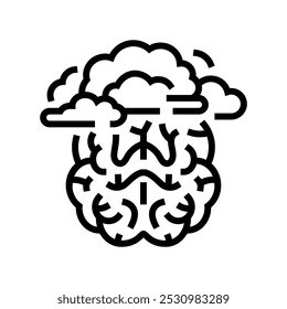 checklist brainstorm line icon vector. checklist brainstorm sign. isolated contour symbol black illustration