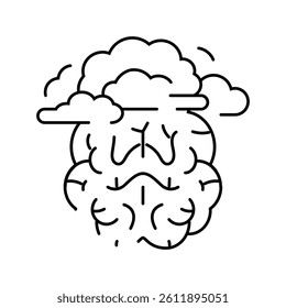 checklist brainstorm line icon vector. checklist brainstorm sign. isolated contour symbol black illustration