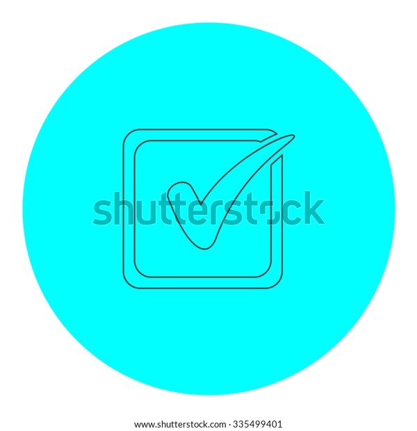 Checklist Button Check Mark Box Sign Stock Vector (Royalty Free ...