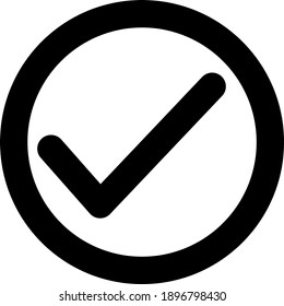 The checklist button icon is black. Check mark in round mark.