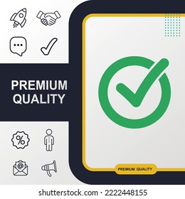 Checklist button icon graphic elements for your work
