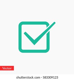 Checklist button icon, Vector EPS 10 illustration style