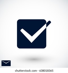 Checklist button icon, Vector EPS 10 illustration style
