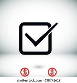 Checklist button icon, Vector EPS 10 illustration style