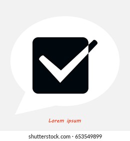 Checklist button icon, Vector EPS 10 illustration style