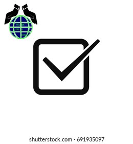 Checklist button icon, Vector EPS 10 illustration style