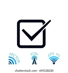 Checklist button icon, Vector EPS 10 illustration style