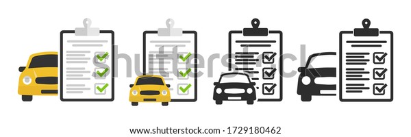 Checklist car\
servise list icon. Vector\
illustration.