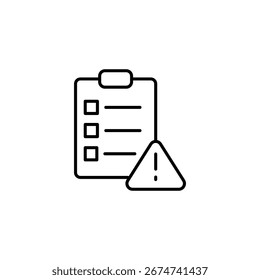 Lista De Verificação Com Triângulo De Precaução Enfatizando Tarefas Imperativas E Notificações Urgentes