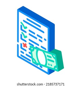 checklist check isometric icon vector. checklist check sign. isolated symbol illustration