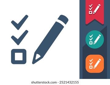 Checklist, Check List, List, Shopping List Icon. Professional, pixel perfect icon. EPS 10 format.