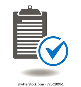 Checklist Check Mark Icon. Compliant logo. Compliance illustration. Verification, vote, approved symbol.