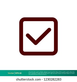 Checklist, Check Mark Icon Vector Logo Template Illustration Design. Vector EPS 10.