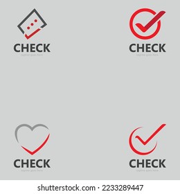 checklist check mark check logo template vector