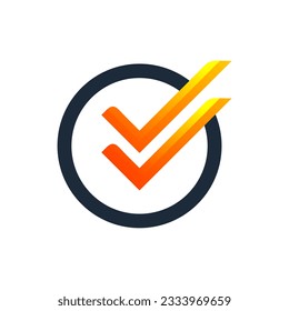 Checklist check mark check logo template