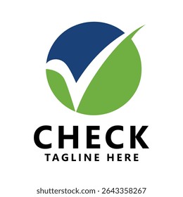 Lista de verificação marca de verificação modelo de logotipo de verificação