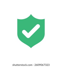 Checklist Check Mark Tick Shield Icon Vector Template