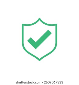 Checklist Check Mark Tick Shield Icon Vector Template