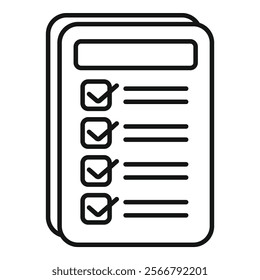 Checklist with check marks showing tasks completed, to do list concept