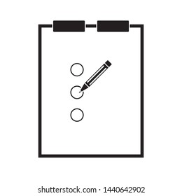 checklist checkboard icon vector illustration
