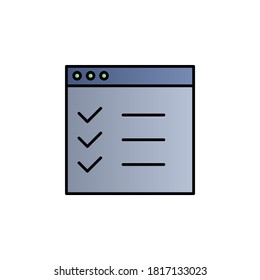 Checklist, checkmark color gradient vector icon