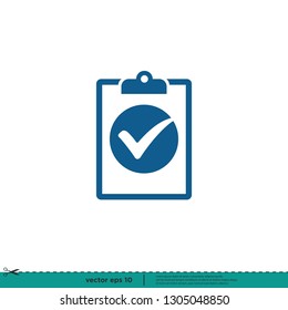 Checklist checkmark Icon Vector