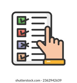 Checklist clickmark vector icon which can easily modify or edit

