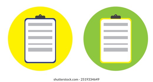 Lista de comprobación Conjunto de iconos de Clip Ilustración Vector abstracto sobre un fondo blanco