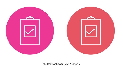 Lista de comprobación Conjunto de iconos de Clip Ilustración Vector abstracto sobre un fondo blanco