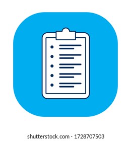 checklist clipboar document isolated icon vector illustration design