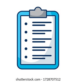 checklist clipboar document isolated icon vector illustration design
