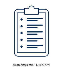 checklist clipboar document isolated icon vector illustration design