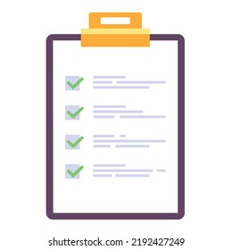 Checklist clipboard board tick checkbox design element illustration